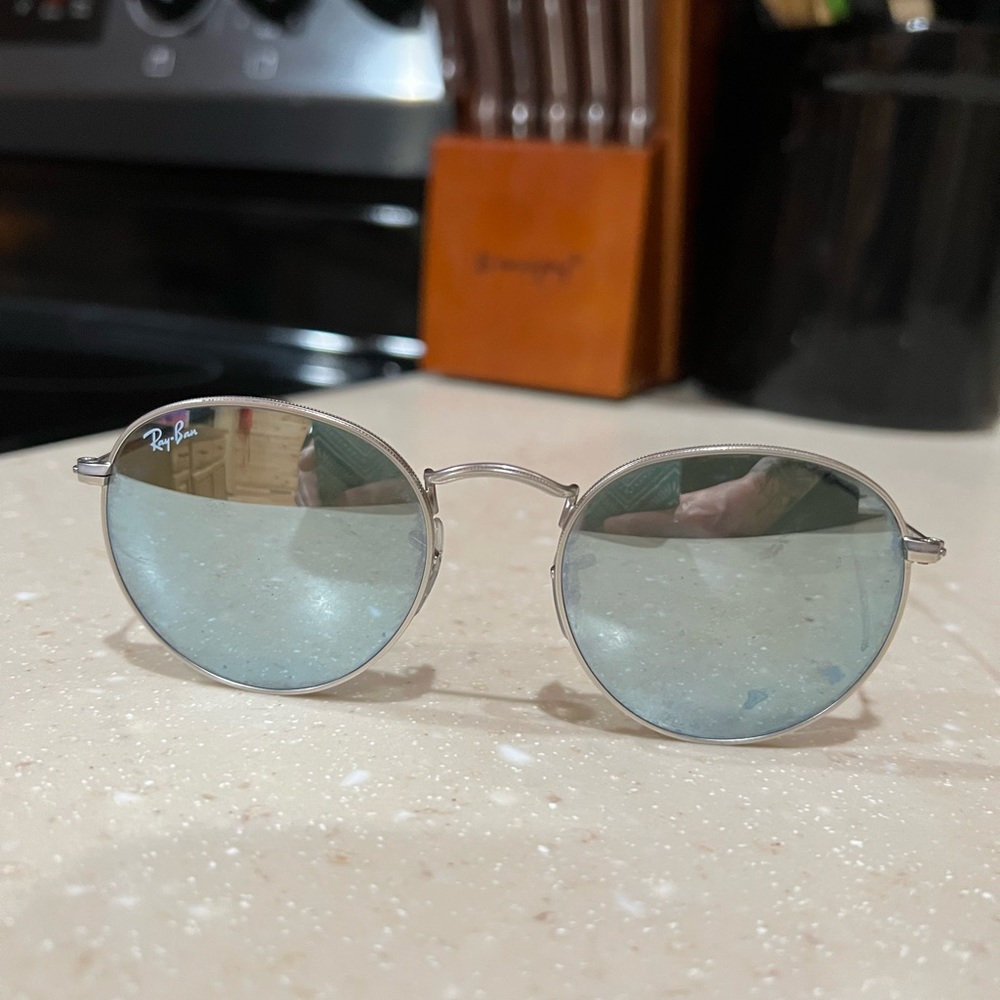 Rayban round flash lenses